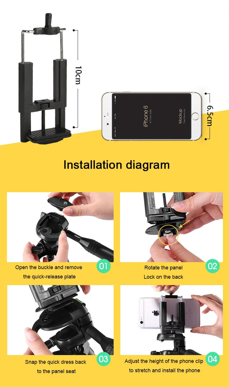 Trépied support de téléphone avec télécommande Gopro - stubbornspirit