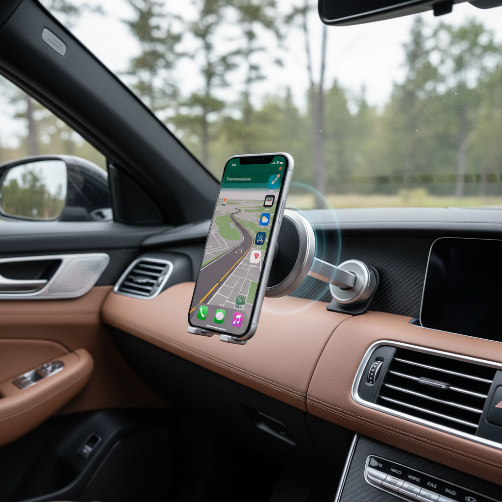 Support MagSafe - iPhone attaché en voiture
