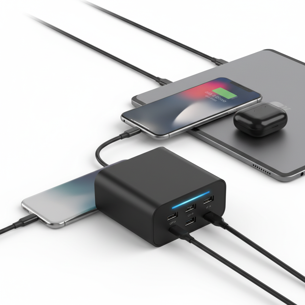 Station de Charge GaN 100W Multi-Ports