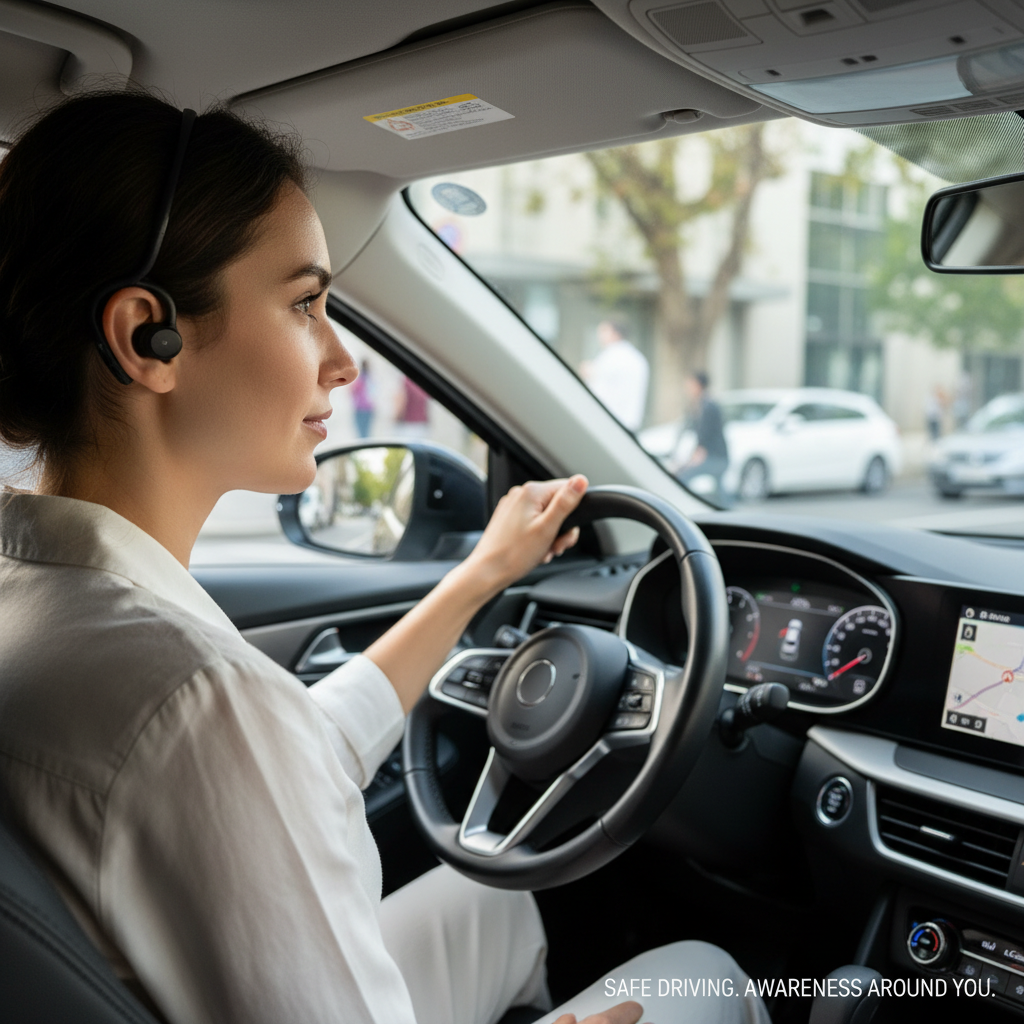 Écouteurs Conduction Osseuse - Utilisation en voiture