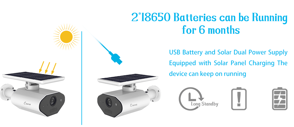 Caméra de surveillance solaire wifi étanche - stubbornspirit