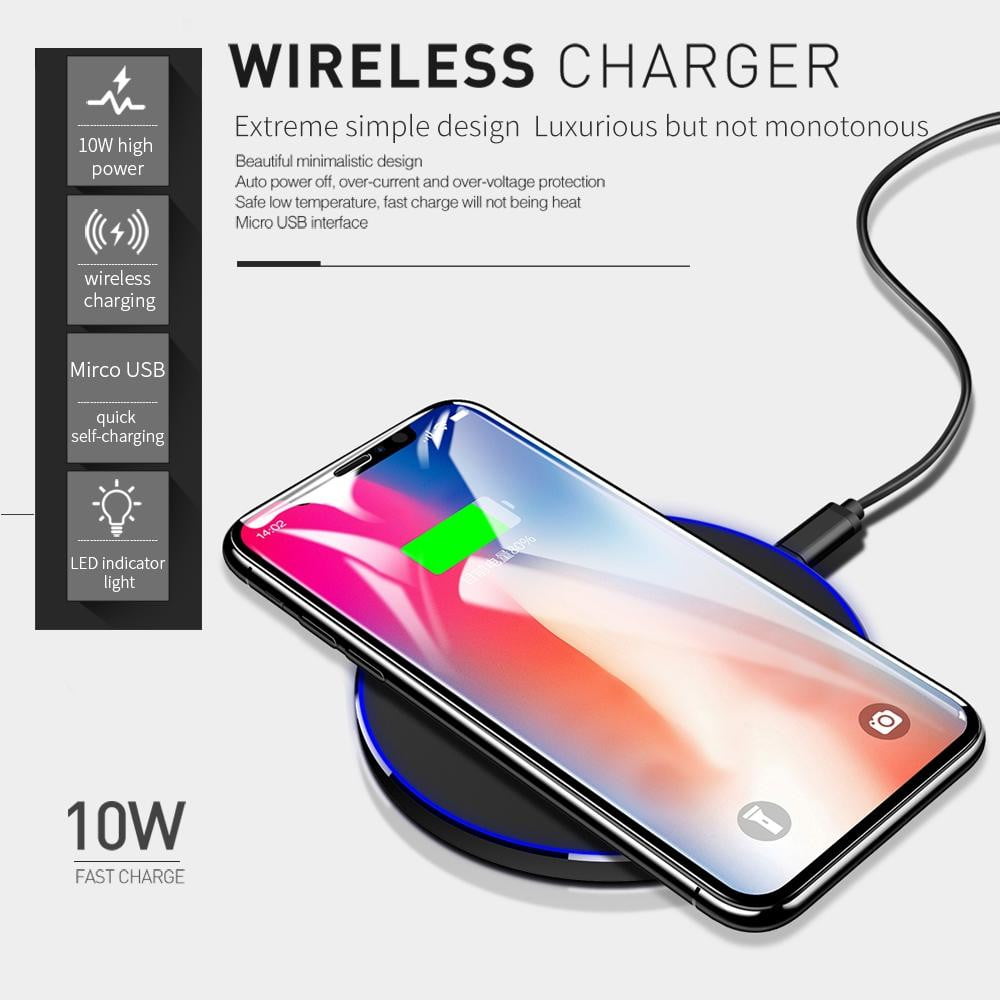 Chargeur de téléphone sans fil ROCK QI à DEL 10W - stubbornspirit