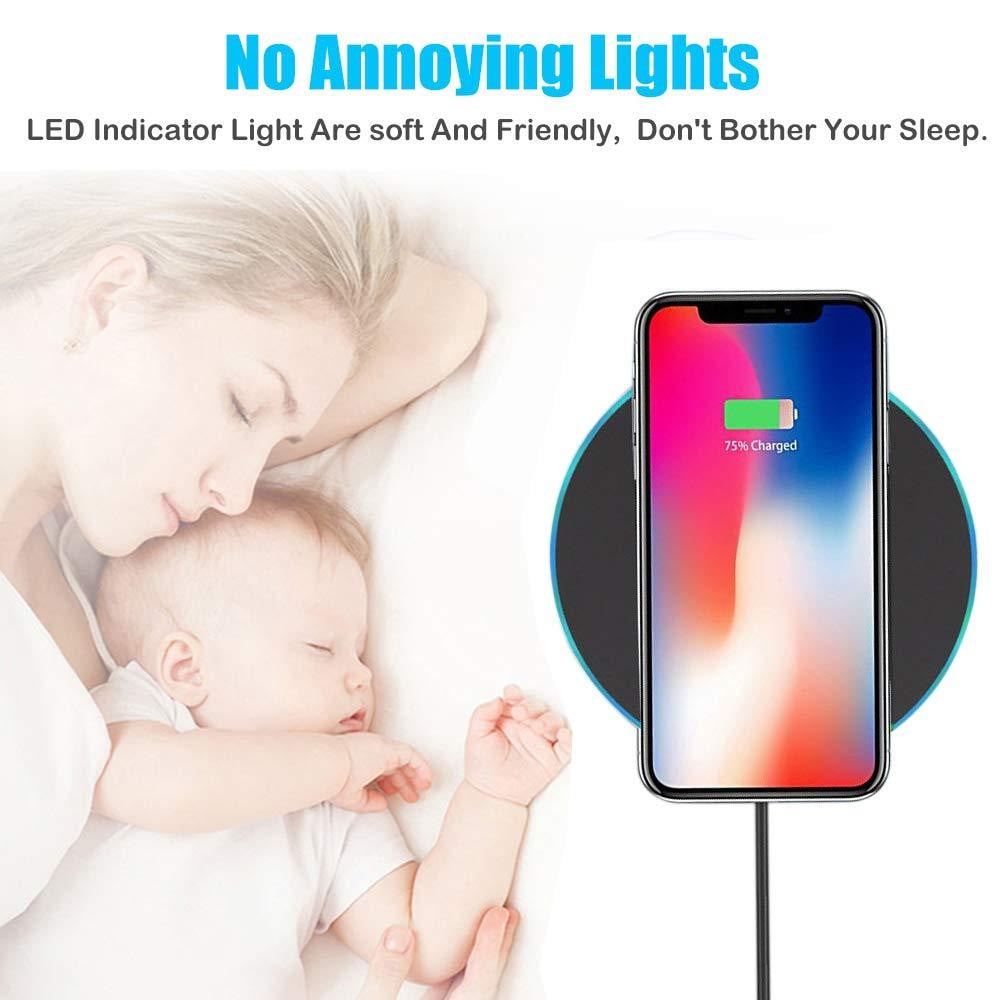 Chargeur de téléphone sans fil ROCK QI à DEL 10W - stubbornspirit