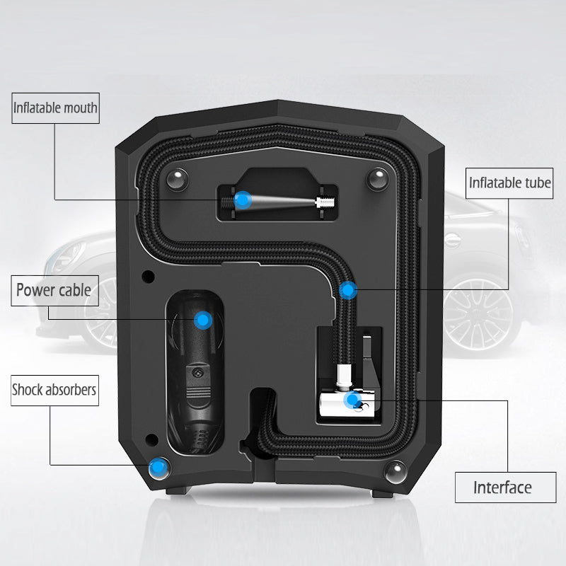 Compresseur d'air de voiture et moto portable digital - stubbornspirit