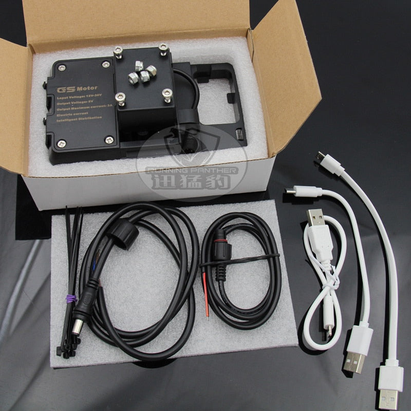 Chargeur moto USB support téléphone - stubbornspirit