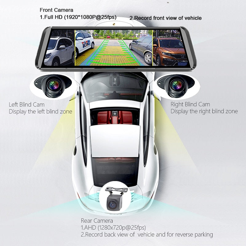 Rétroviseur caméra frontale 360 ANSTAR 10''Screen - stubbornspirit