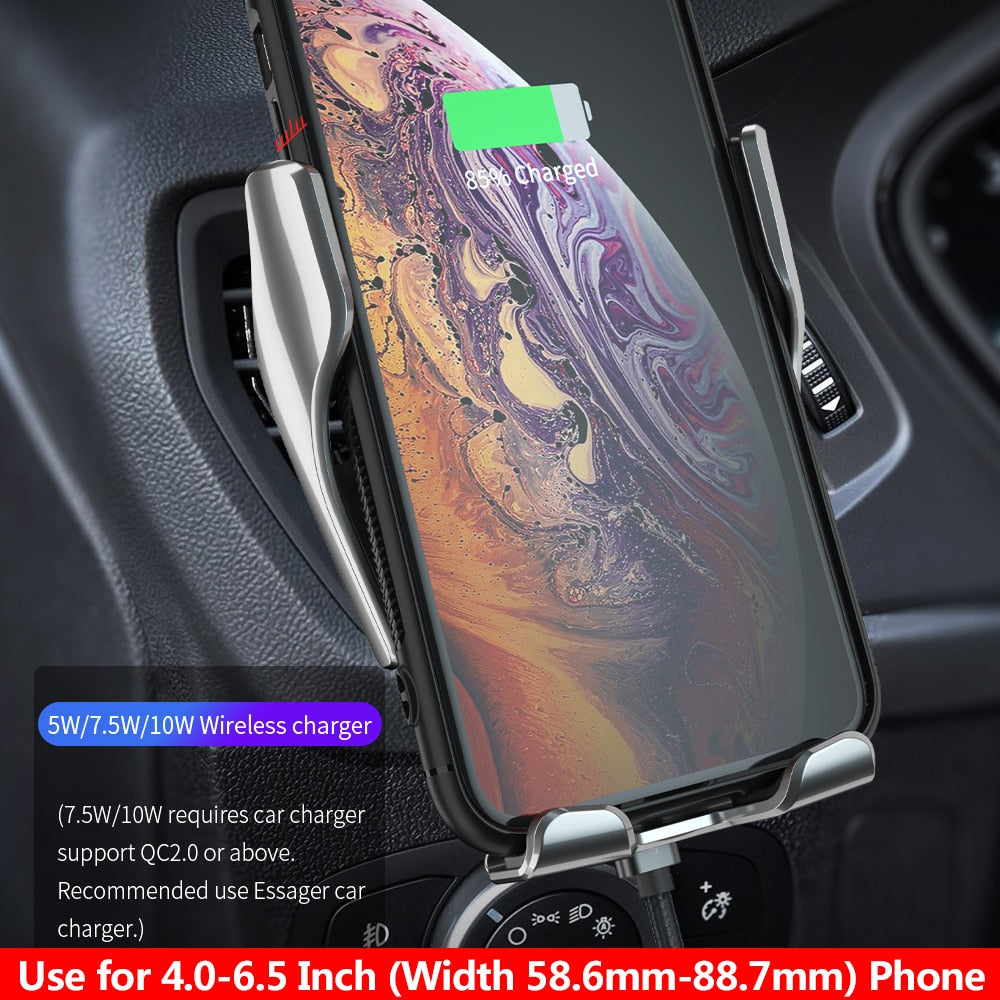 Support de voiture pour téléphone chargeur rapide sans fil Essager - stubbornspirit