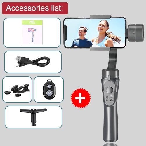 Stabilisateur cardan bluetooth pour smartphone et Gopro - stubbornspirit