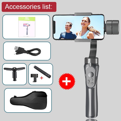 Stabilisateur cardan bluetooth pour smartphone et Gopro - stubbornspirit