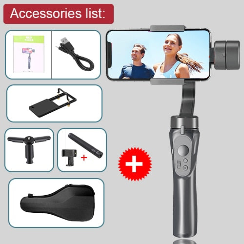 Stabilisateur cardan bluetooth pour smartphone et Gopro - stubbornspirit