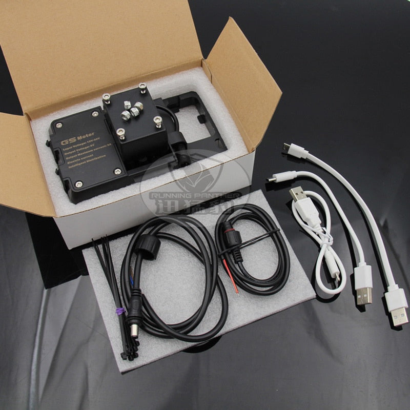 Chargeur moto USB support téléphone - stubbornspirit